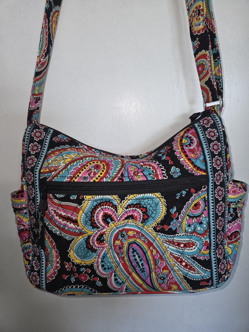 Vera Bradley Barcelona Hipster Crossbody Bag Retired 2010 Paisley